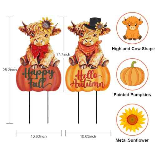 Fall Decorations for Home Outdoor (2 Count)