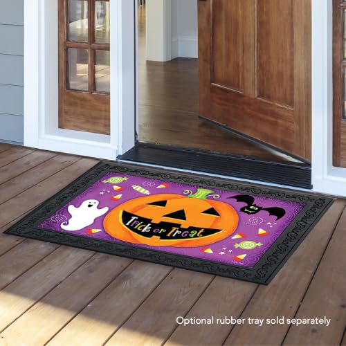Doormat 30x18 Indoor Outdoor Halloween Treats Jack O'Lantern for Halloween Doormat (3.75 Sq Ft)