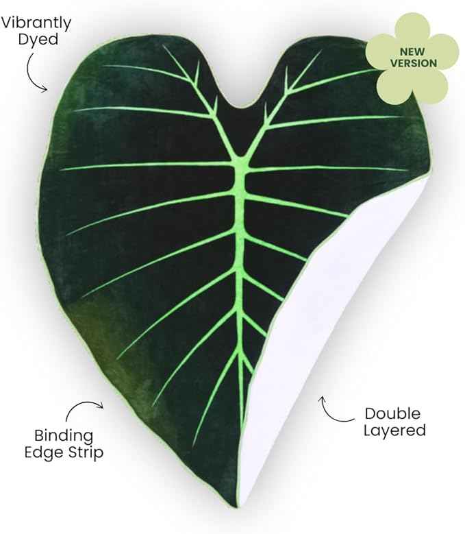 Green Philosophy Co. Regal Shield Alocasia Giant Leaf Shaped Blanket Monstera Flannel Throw Soft Cozy Breathable Lightweight and Decorative Leaves Design Gift for Plant Lovers Bed Sofa and Couch