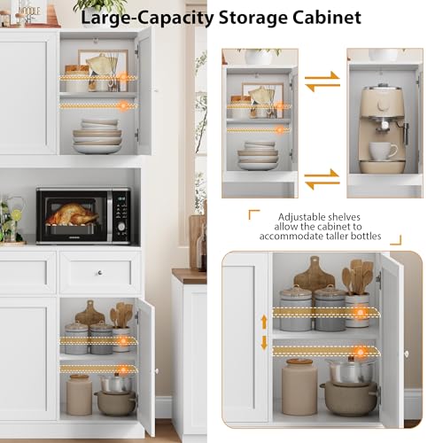72" Kitchen Pantry Cabinet