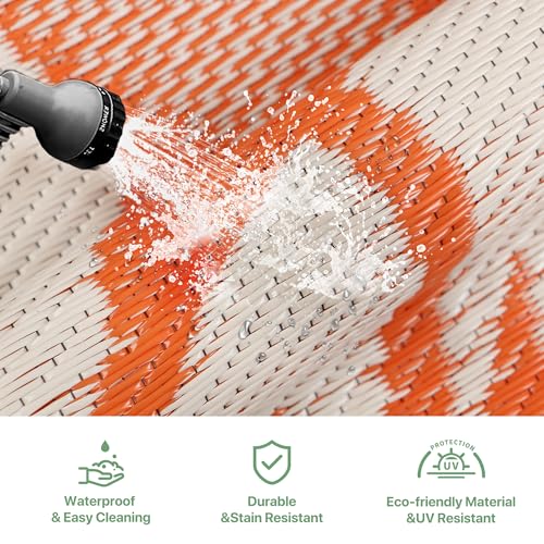 Outdoor Rug Waterproof Plastic Rugs for Patio (54 Sq Ft)