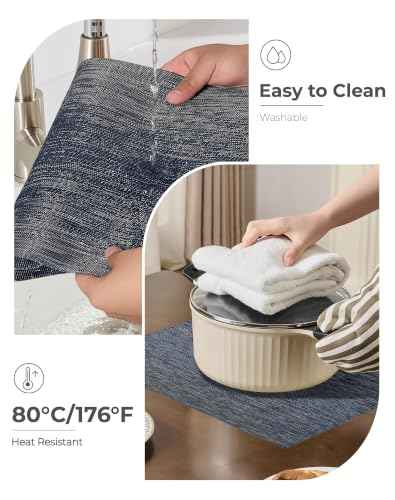 Denim Blue Placemats Set of 6 (6 Count)