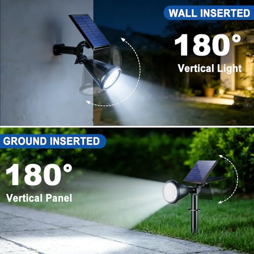 Solar Lights Outdoor Waterproof Flag Spotlights 2 Pack (2 Count)