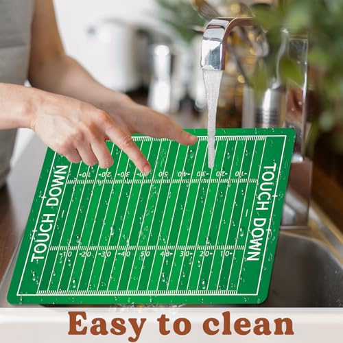 Football Placemats Set of 6 Sports Plastic Table Mat 17×13×0.04in (6 Count)