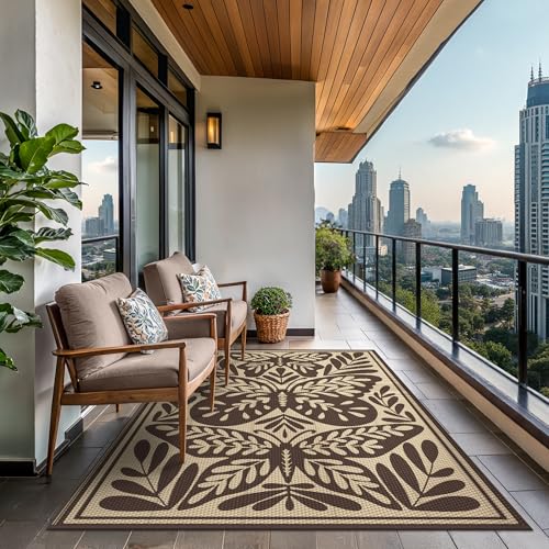 Outdoor Rug Waterproof Plastic Rugs for Patio (54 Sq Ft)