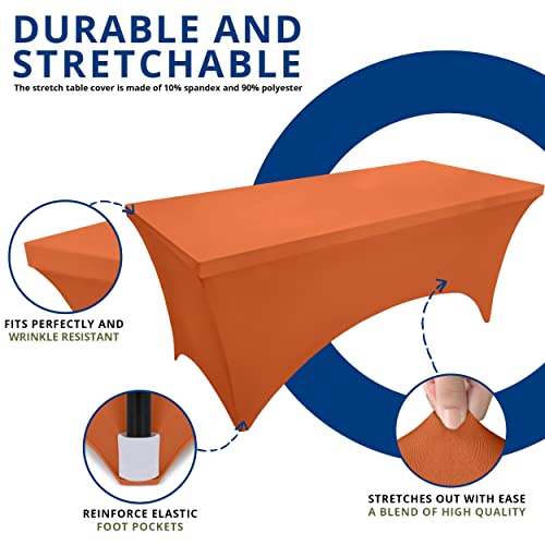 Spandex Table Cloth 2 Pack [6FT (2 Count)