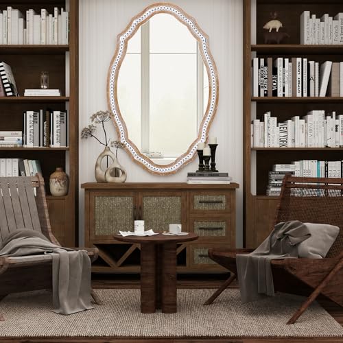 36x24 Inch Rustic Farmhouse Oval Mirror
