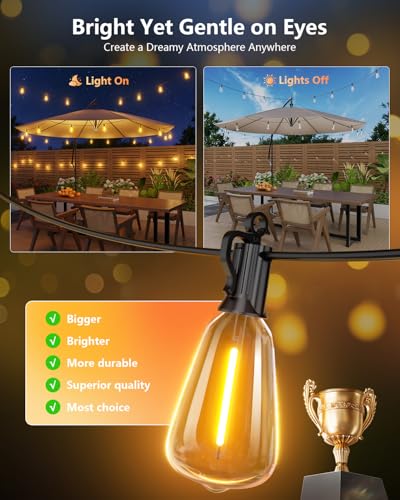 100FT Solar String Lights Outdoor