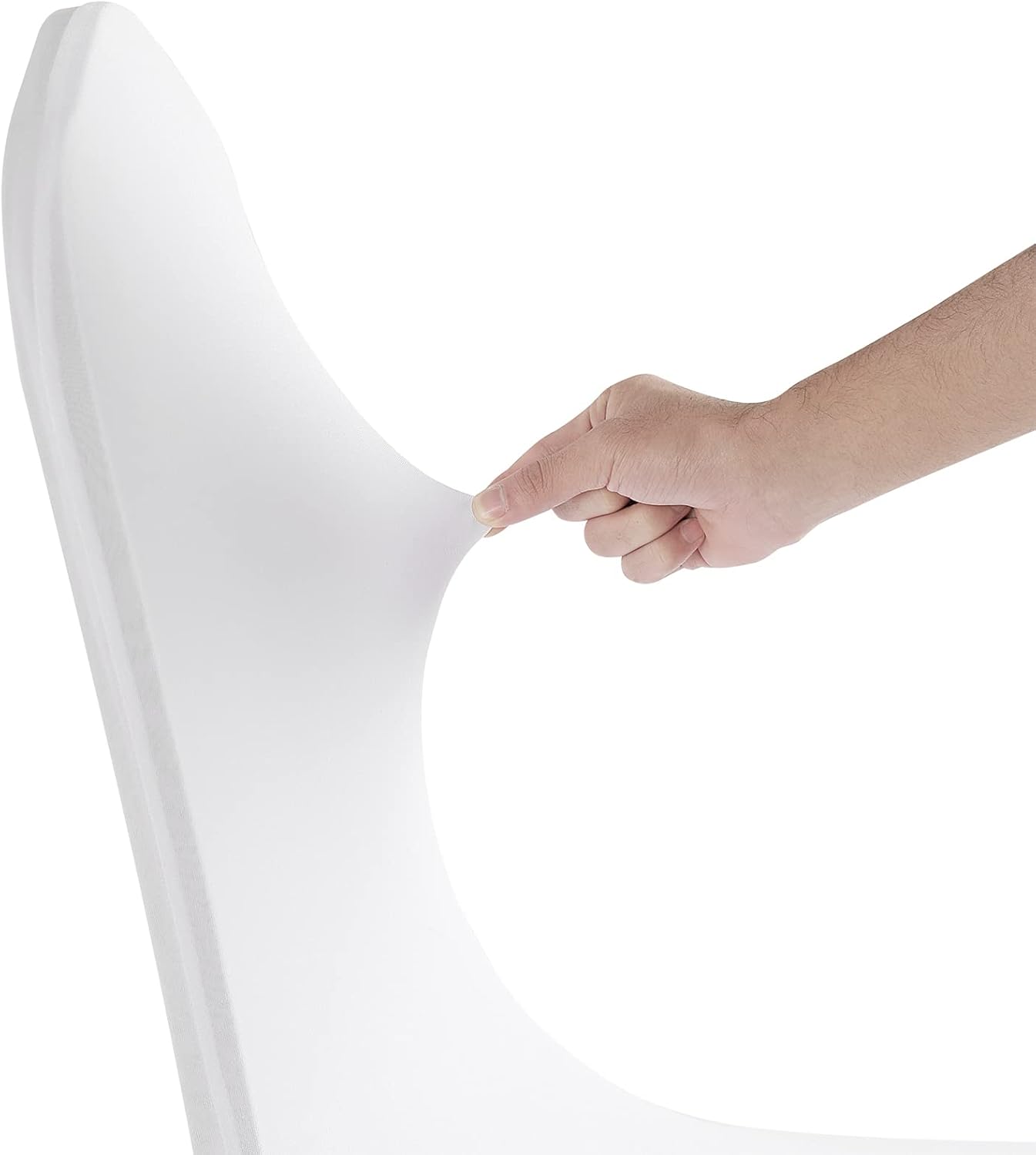 SUPERO Waterproof Spandex Chair Cover 25PCS, Stretch Dining Chair Covers, Polyester Outdoor Chair Covers, Protector Stretch Chair Cover for Party Universal, Banquet, Wedding Event, Hotel(White)