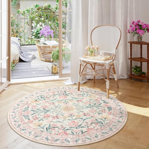 Washable Round Rugs 6ft