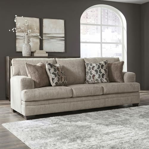 Sofa Couch Taupe Chenille