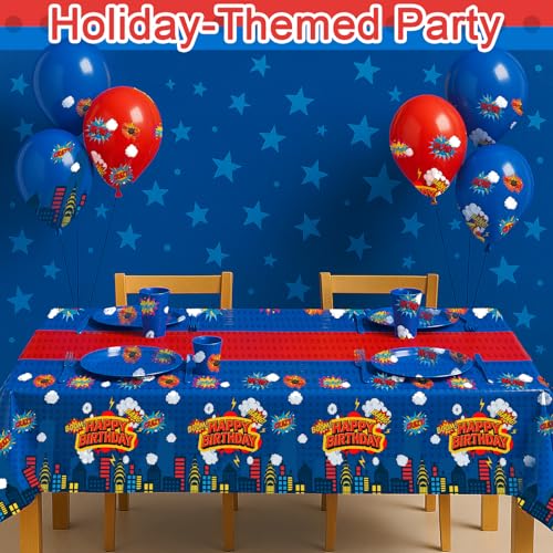 3 Piece Party Tablecloth Rectangle Table Covers for Birthday Party Decorations (3 Count)
