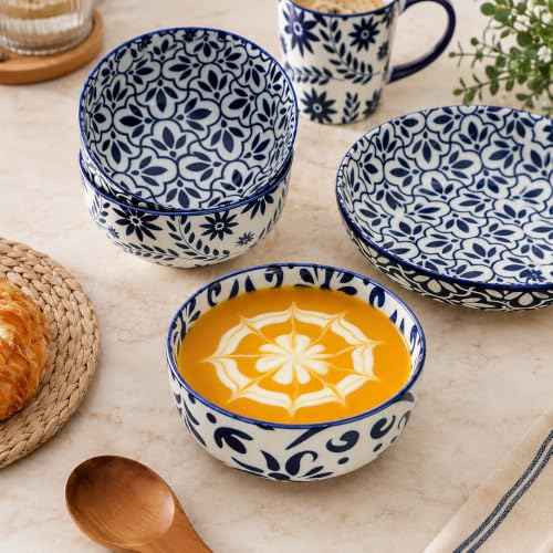 Ceramic Cereal Bowls Set of 6 (4 Count)