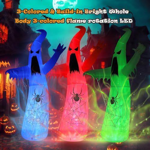 Halloween Inflatable Ghost Decoration (8FT Thriller Spider Ghost)