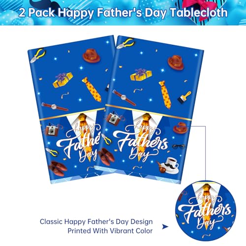 2 Pack Fathers Day Tablecloth (2 Count)