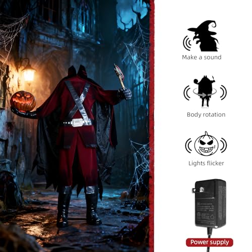 Animatronic Halloween Decorations Headless Warrior 6.2ft