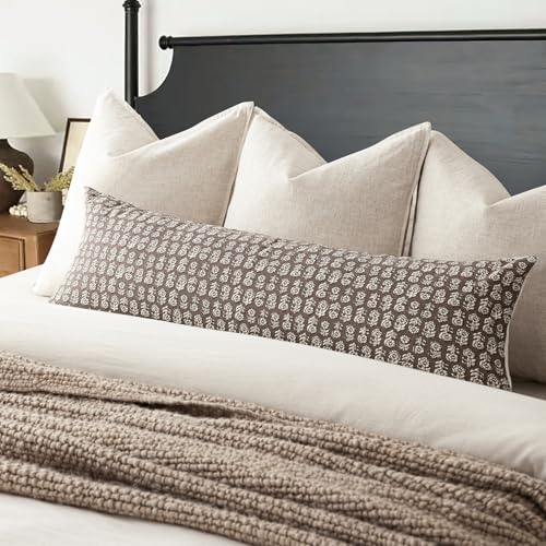 Long Floral Print Lumbar Throw Pillow Covers 14×36 Inch (2 Count)
