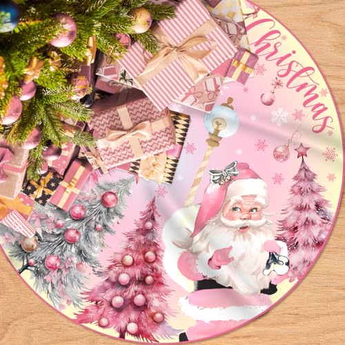 Pink Christmas Tree Skirt 48 Inch Pink Christmas Decorations