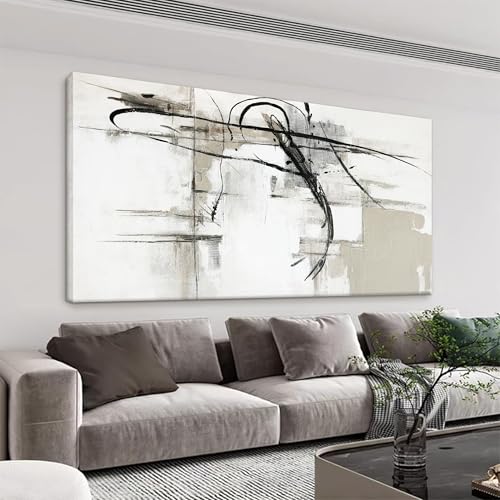 Abstract Wall Art Modern Wall Decorations Maximalist Canvas Wall Art Decor Prints Black Line Artwork For Living Room Wall Bedroom Kitchen Office Artwork Ready To Hang 24"×48"