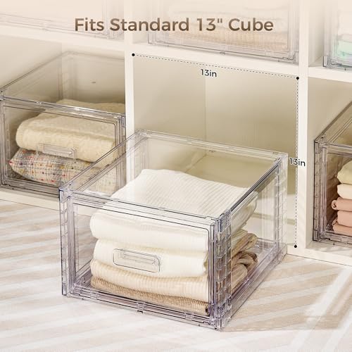 2 Pack Clear Stackable Storage Drawers 15QT (2 Count)