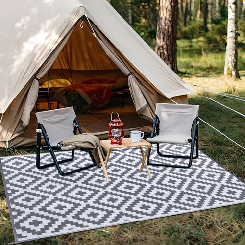 Outdoor Rug 8x10 ft Waterproof Reversible Mat