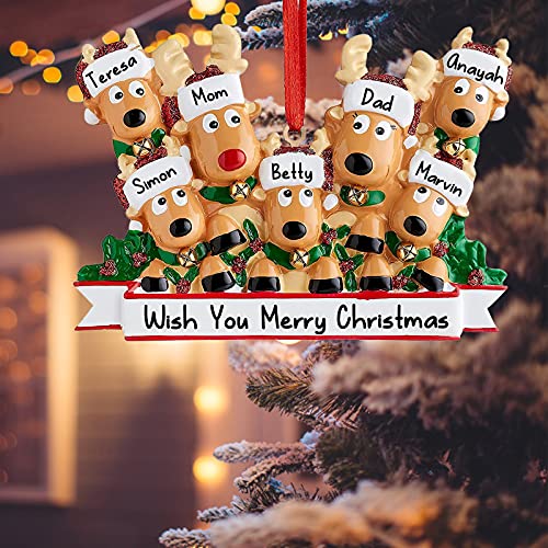 Personalized Deer Christmas Ornaments 2025 Family of 2