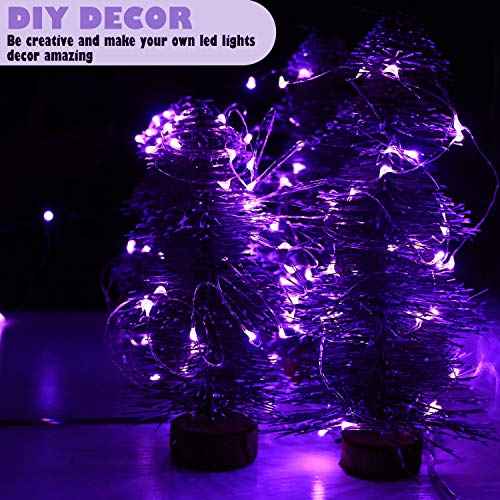 6 Pack 7Ft Starry String Lights No Remote Fairy String Lights 20LEDs Purple (6 Count)