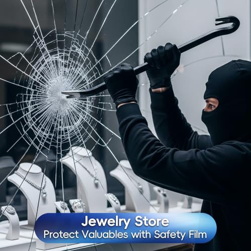 Security Safety Shatterproof Window Film 8 Mil Clear 17.4x78.7in