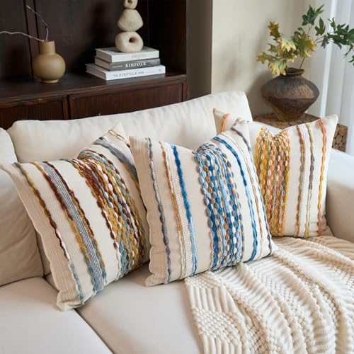 Boho Pillow Covers 18x18 Inch Set of 2 (2 Count)