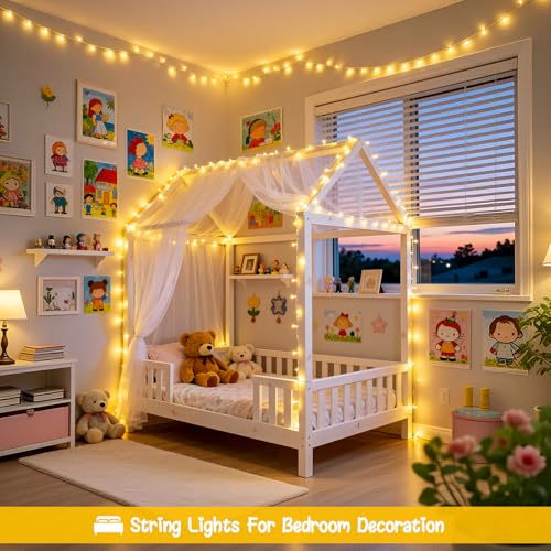 33ft 100 LED Warm White Christmas String Lights for Room Decor (100 Count)