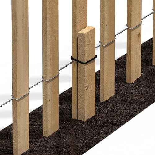 Cedar Wood Garden Picket Fence with Cedar Stake Installation System