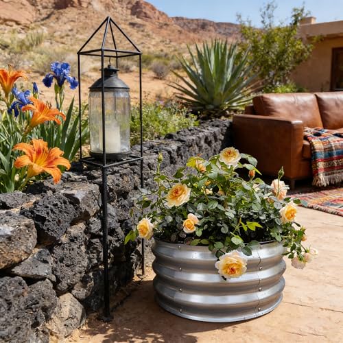 GARDMAX 2 Pack 2x2x1FT Galvanized Round Raised Garden Bed Kit