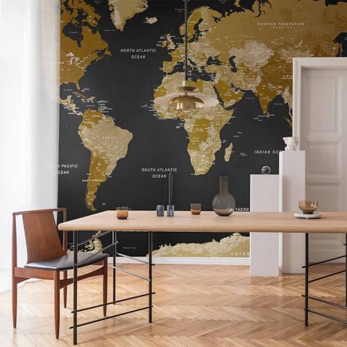 Wall Mural World Map 79x55 in (30.13 Sq Ft)