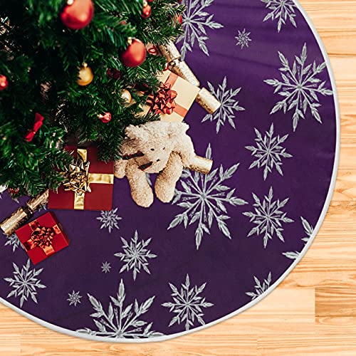 Christmas Snowflake Purple Tree Skirt