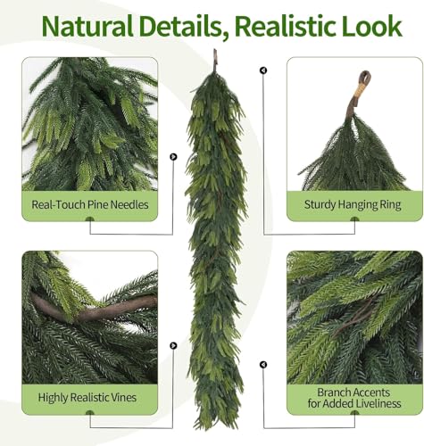 6FT Artificial Norfolk Pine Garland (6 Foot)
