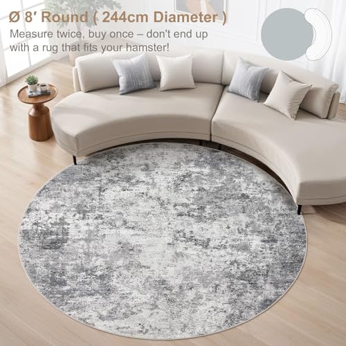 8ft Round Area Rug Living Room Rugs