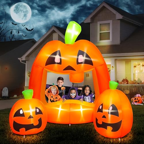 7ft Halloween Inflatables Pumpkin Photo Booth