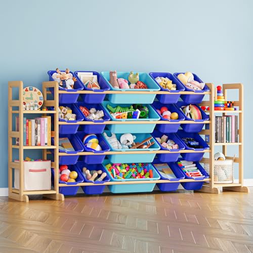 Toy Storage Organizer with 6 Shelves and 20 Bins