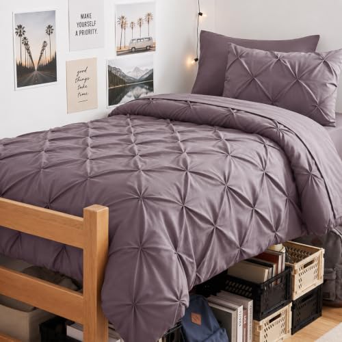 Twin Comforter Set Grayish Purple