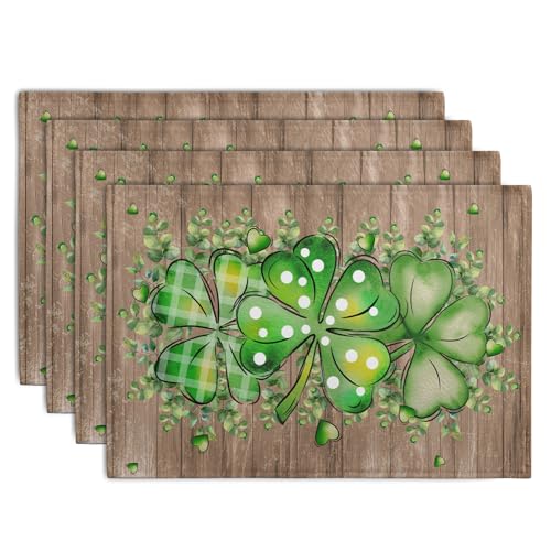 St Patricks Day Eucalyptus Leaves Placemats Set of 4 (4 Count)