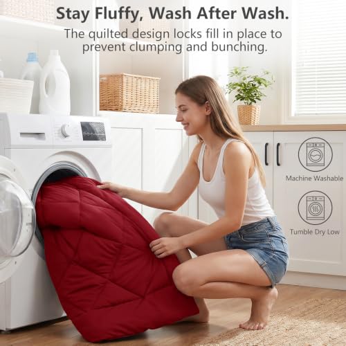Full Size Comforter Sets Dark Red