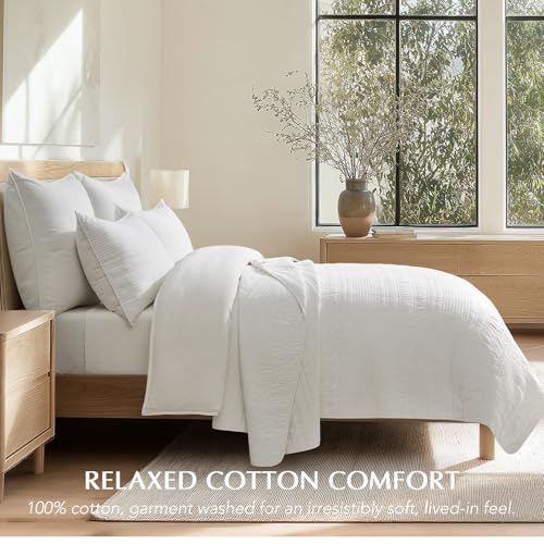 HOME 100% Cotton Modern Lines Quilt Set King Size