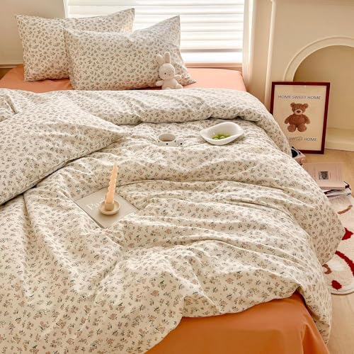 Pink Floral Comforter Set Queen Vintage Flower Botanical Comforter Queen Fluffy Soft Cozy Aesthetic Floral Bedding Set Lightweight French Style Cute Flower Comforter Set for All Seasons