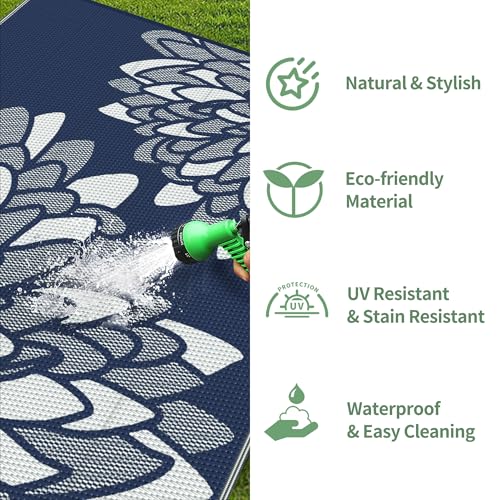 Outdoor Rug Waterproof Plastic Rugs for Patio (54 Sq Ft)