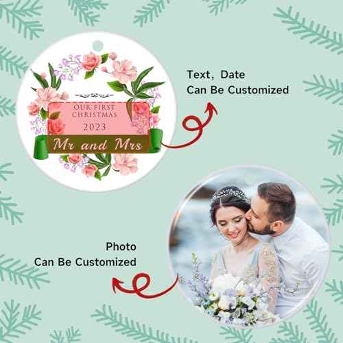 Personalized Our First Christmas Married Ornament 2025