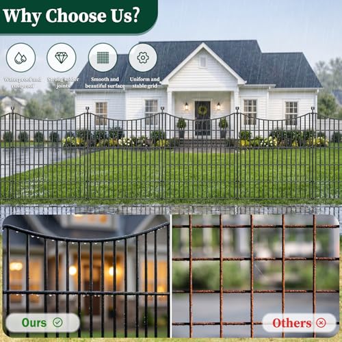 No Dig Dog Fence Outdoor for Yard with Gate