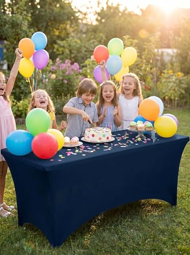 Spandex Table Cloth 2 Pack [6FT (2 Count)