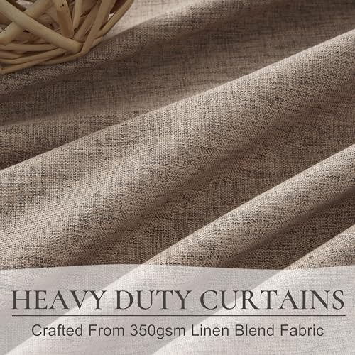 Dark Flax Primitive Heavy Curtain 120 Inch Long 2 Panels Burg (2 Count)