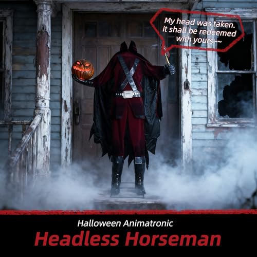 Animatronic Halloween Decorations Headless Warrior 6.2ft