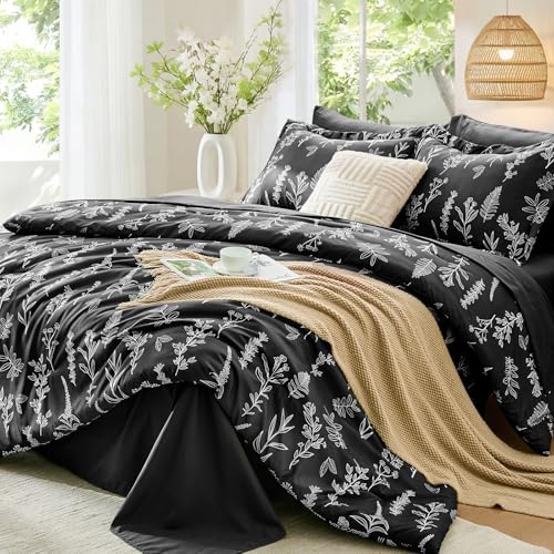 Black Bed in a Bag Queen 7 Pieces